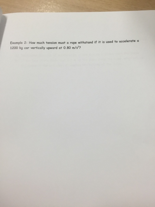 Solved How much tension must a rope withstand if it is used