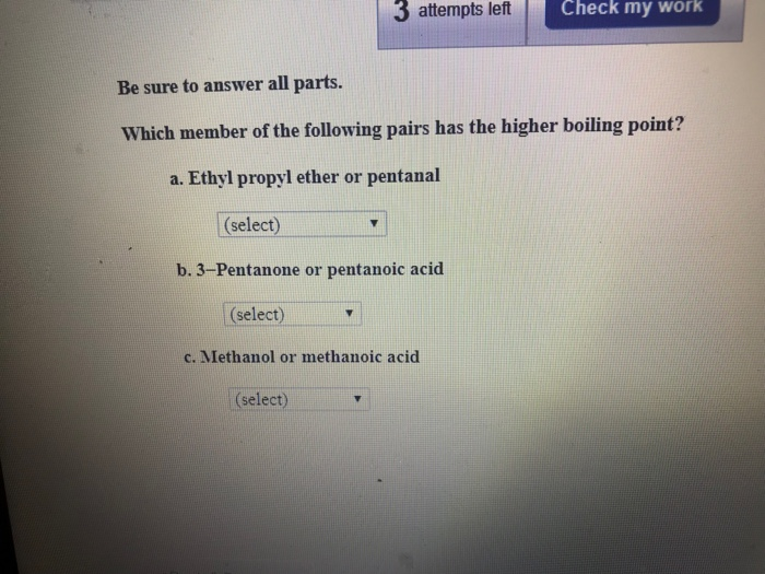 Solved 3 attempts left Check my work Be sure to answer all | Chegg.com