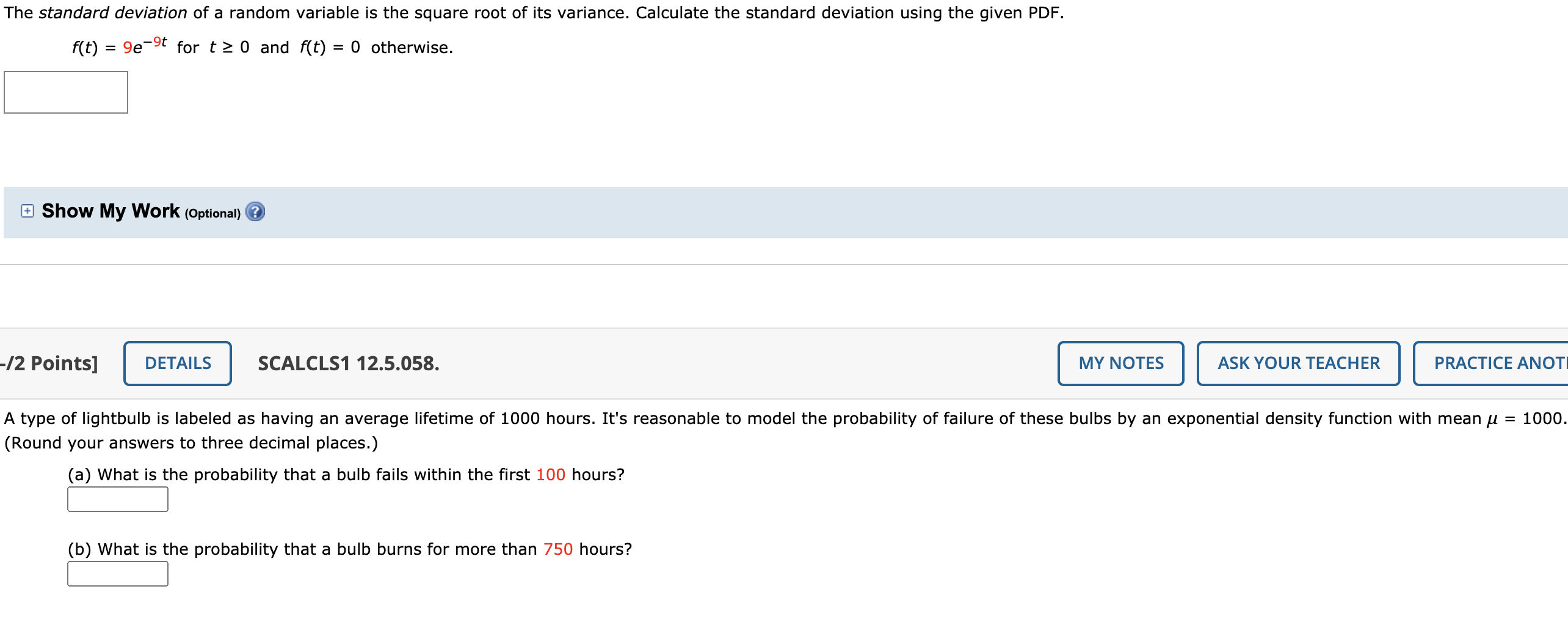 Solved The standard deviation of a random variable is the | Chegg.com