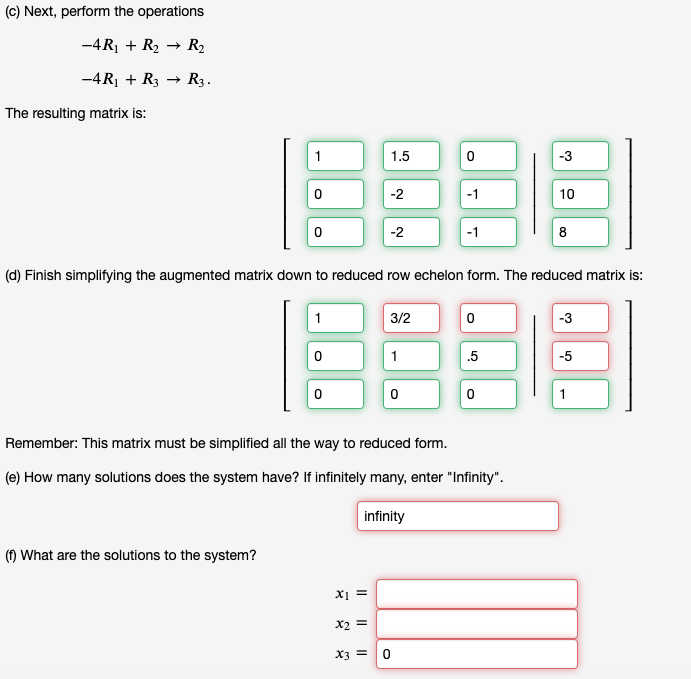 Solved Solve the following system using augmented matrix | Chegg.com