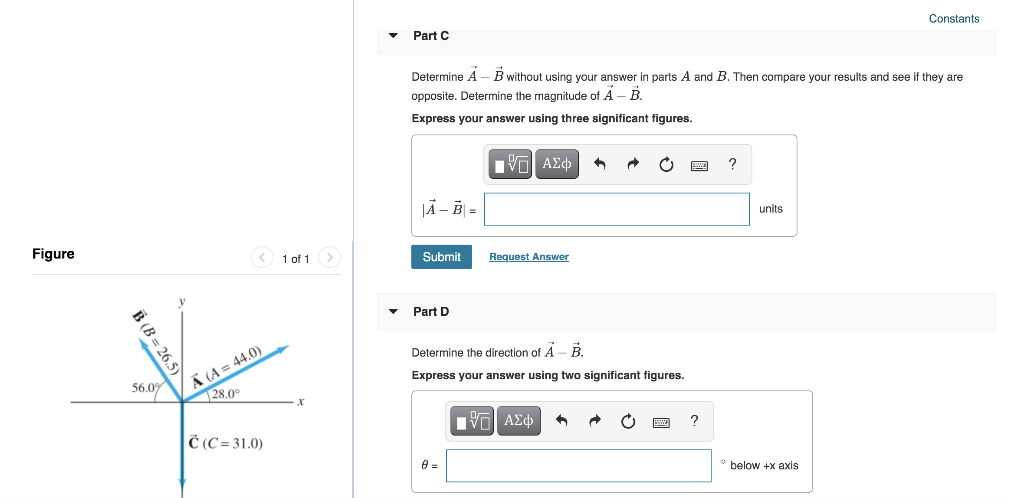 Solved Part A Given The Vectors A⃗ A→ And B⃗ B→ Shown In | Chegg.com