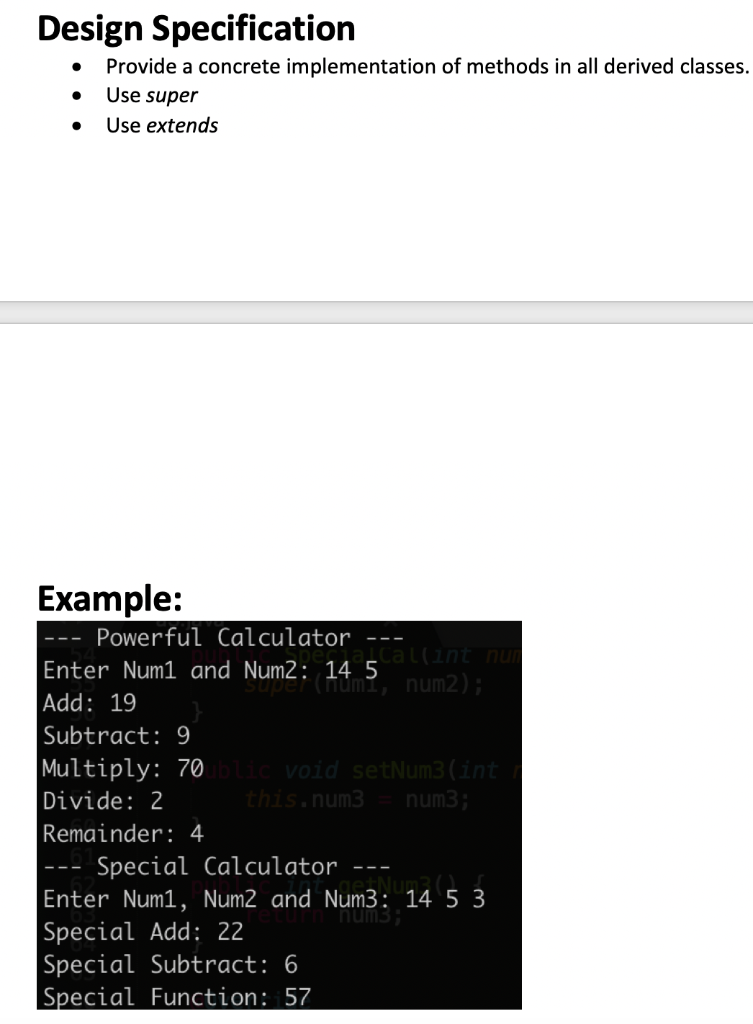 Solved Problem Specification Your company required some | Chegg.com