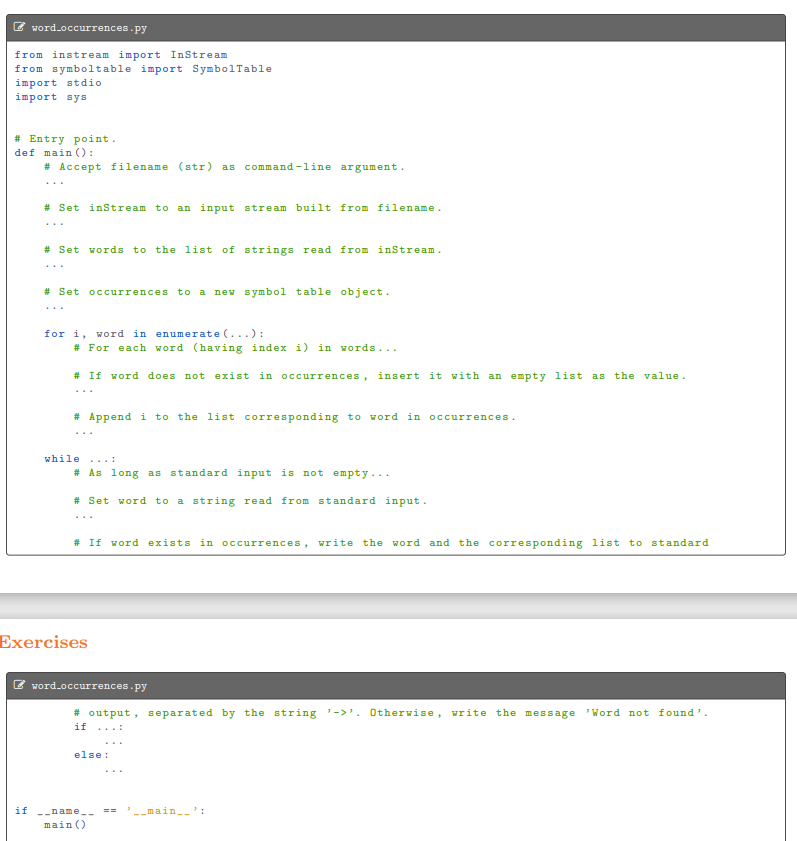 Exercise 2. (Word Occurrences) Write a program | Chegg.com