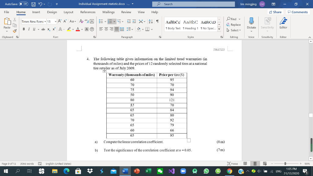 Solved AutoSave On H H 2 = Individual Assignment | Chegg.com