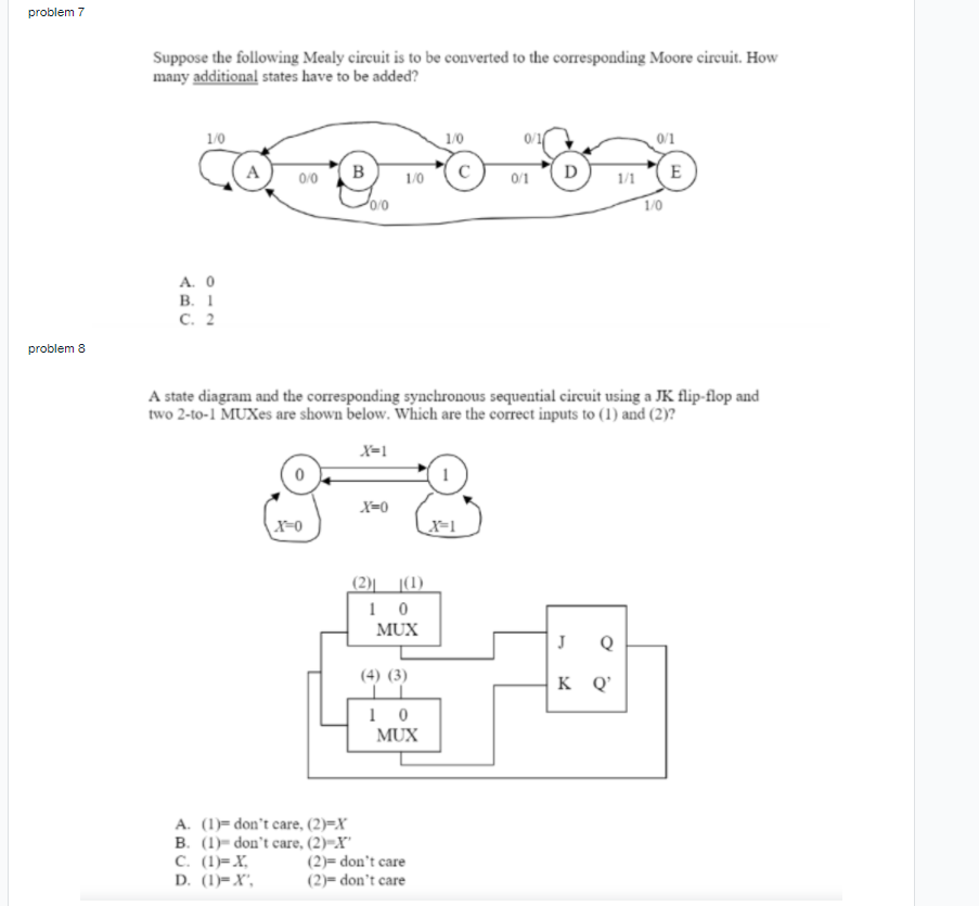 Solved PROBLEM 7 ---- A] 0 B] 1 C] 2 D] 3 | Chegg.com