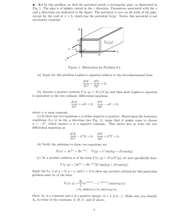 Solved 9.1 In this problem we find the potential inside a | Chegg.com