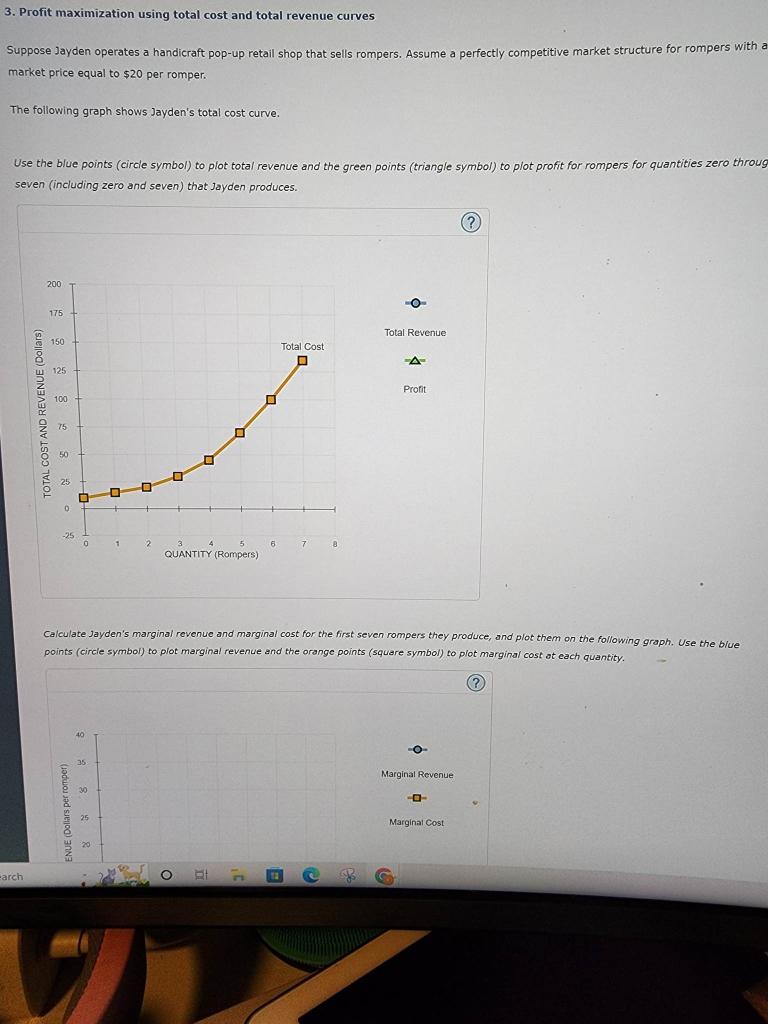 Solved Calculate Jayden's marginal revenue and marginal cost