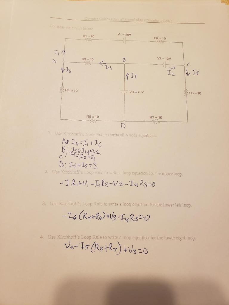 Solved Using The Picture Below: Use Ohm’s Law To Determine | Chegg.com