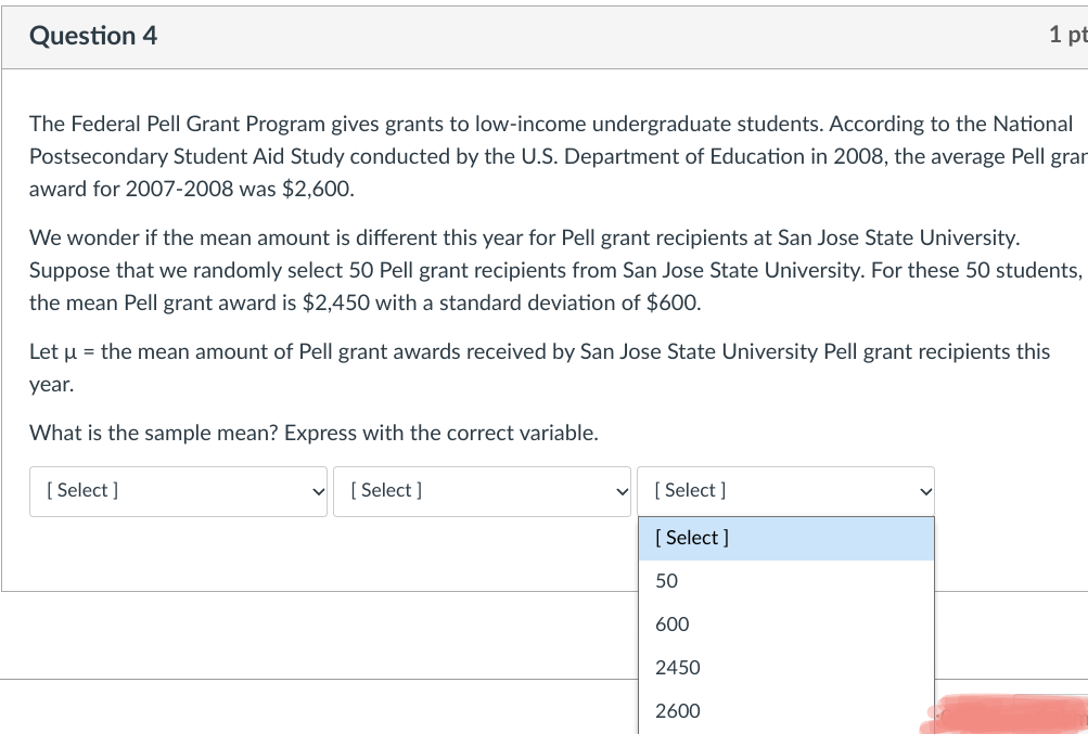 Solved The Federal Pell Grant Program gives grants to