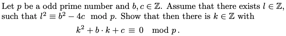 Solved A Let P Be A Odd Prime Number And B C E Z Assume