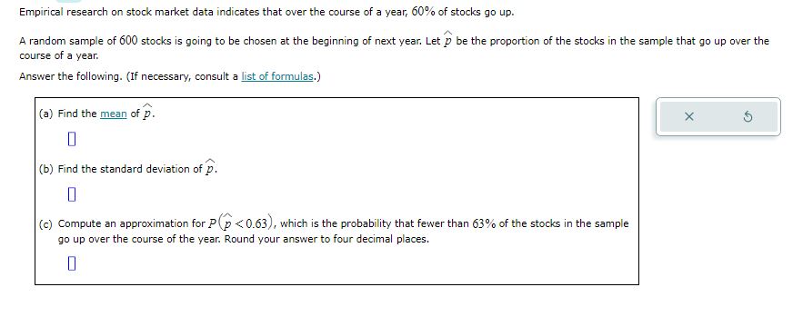 Solved Empirical Research On Stock Market Data Indicates | Chegg.com