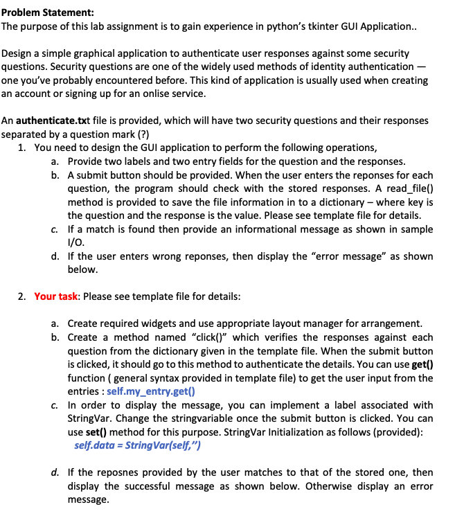 Solved Problem Statement: The purpose of this lab assignment | Chegg.com