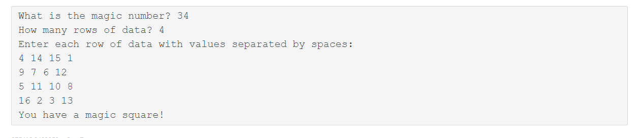 Solved Summary A magic square is a square where the sums of | Chegg.com