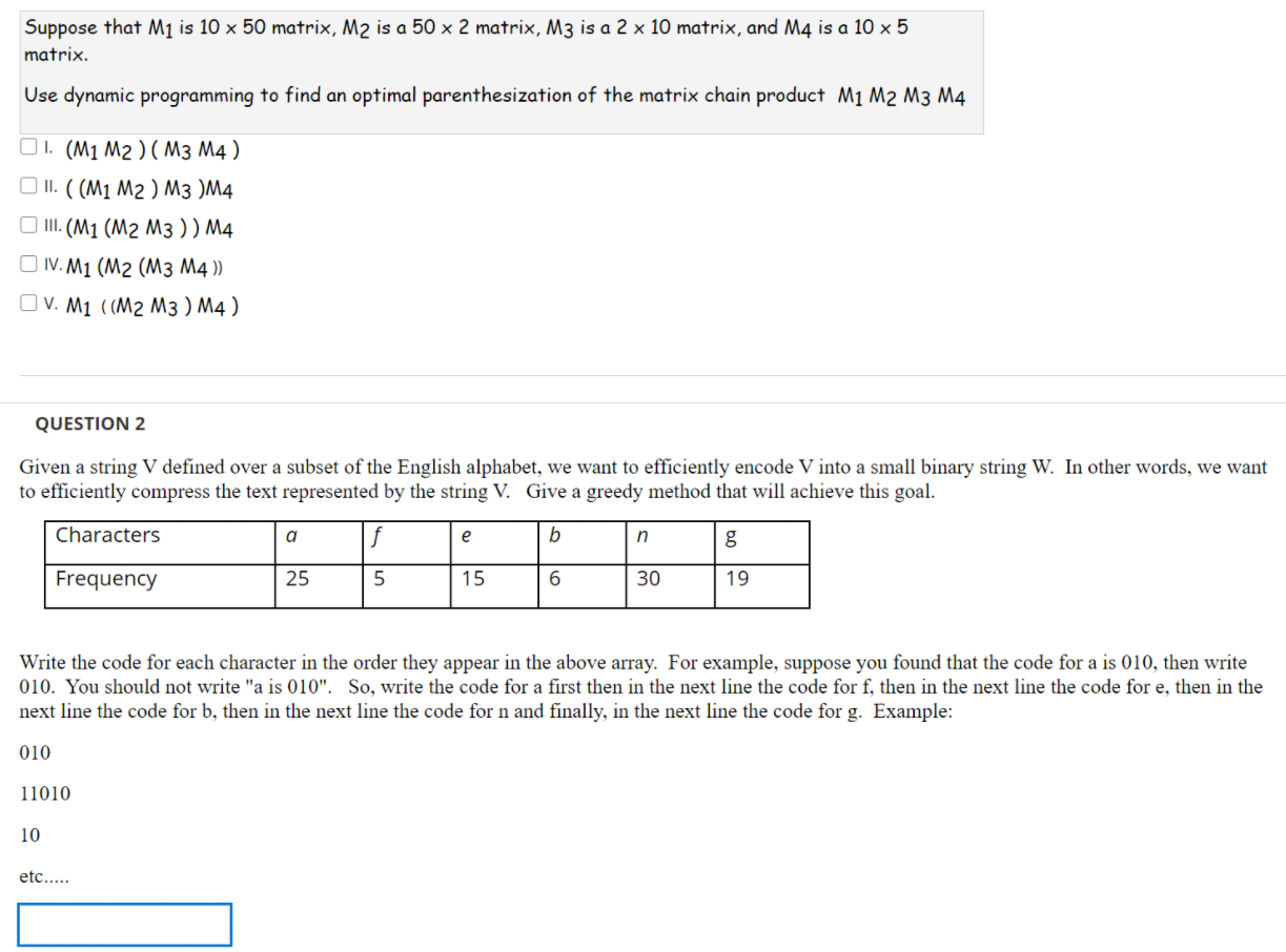 Solved Suppose that M1 is 10 x 50 matrix, M2 is a 50 x 2 | Chegg.com