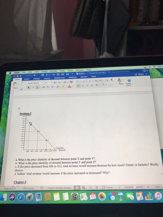Solved Problem 5 a What is the price elasticity of demand | Chegg.com