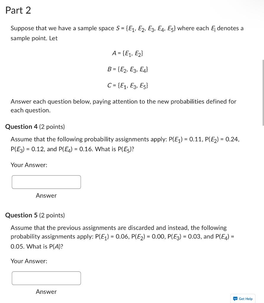 Solved Suppose that we have a sample space | Chegg.com
