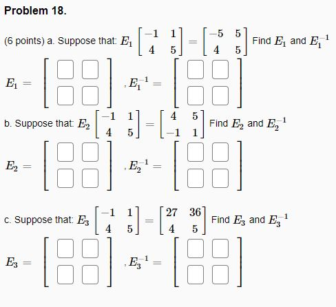 Solved Problem 18 1 6 Points A Suppose That E1 1 1 4 5 Chegg Solved Problem 18 1 6 Points A Suppose That E1 1 1 4 5 Chegg