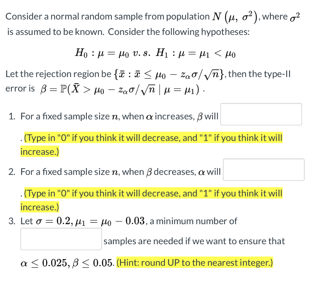 Solved Consider A Normal Random Sample From Population N Chegg Com