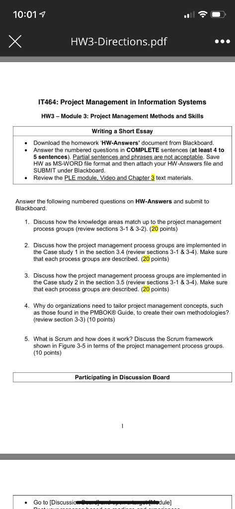 10 017 O Hw3 Directions Pdf It464 Project Chegg Com