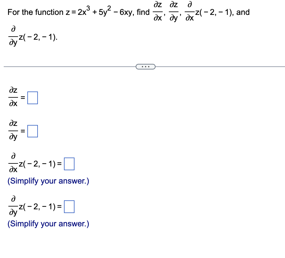 solved-for-the-function-z-2x3-5y2-6xy-find-chegg