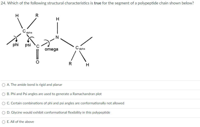 Solved 24. Which of the following structural characteristics