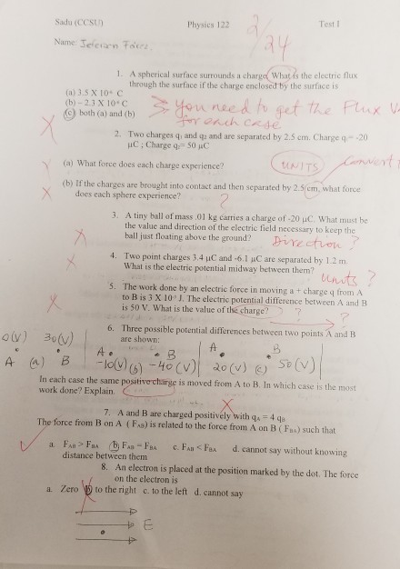 Sadu (CCSt Physics 122 ay 1. A spherical surface | Chegg.com