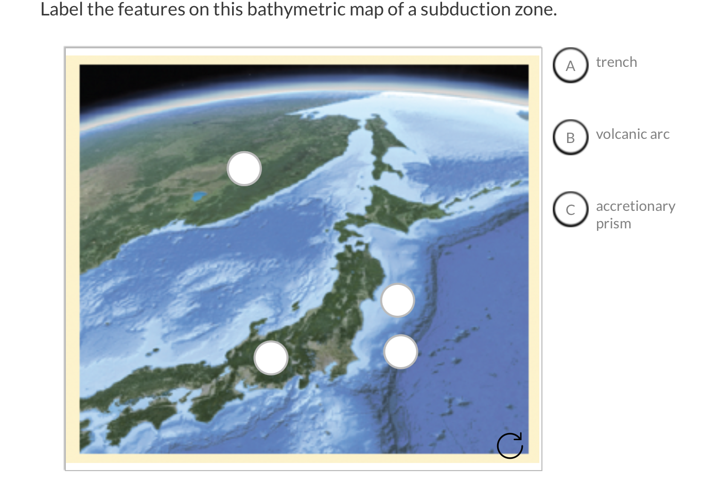 Solved Label the features on this bathymetric map of a | Chegg.com