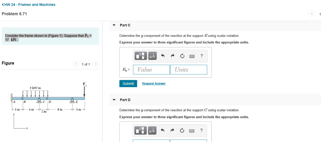 Solved Problem 6.71 1 of 2 Part A Consider the frame shown | Chegg.com
