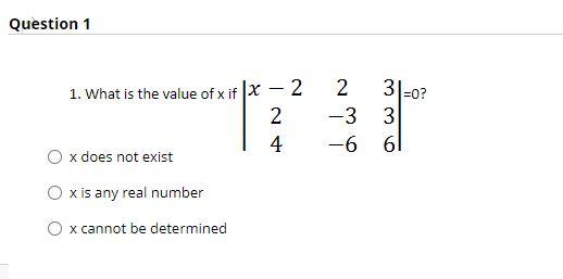 Solved Question 1 1 What Is The Value Of Xif X 2 3 02 N Chegg Com