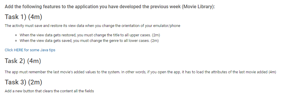 Solved . Develop a single activity application that | Chegg.com