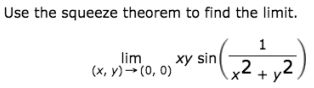 Solved Use the squeeze theorem to find the limit. ܐ ܝܐܘܘ 1 | Chegg.com