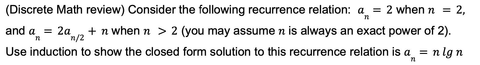 Solved (Discrete Math Review) Consider The Following | Chegg.com