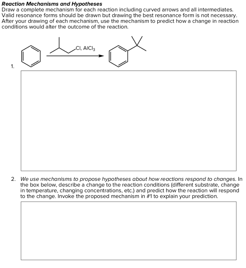 Solved Reaction Mechanisms And Hypotheses Draw A Complete Chegg Solved Reaction Mechanisms And Hypotheses Draw A Complete Chegg