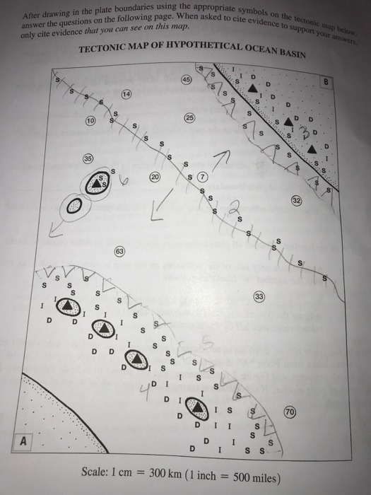 Solved After drawing in the plate boundaries using the | Chegg.com