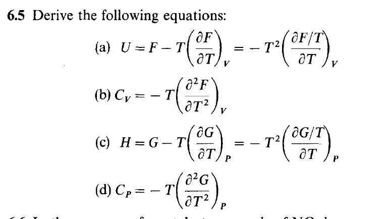 Solved 6 5 Derive The Following Equations Of A U F T Chegg Com