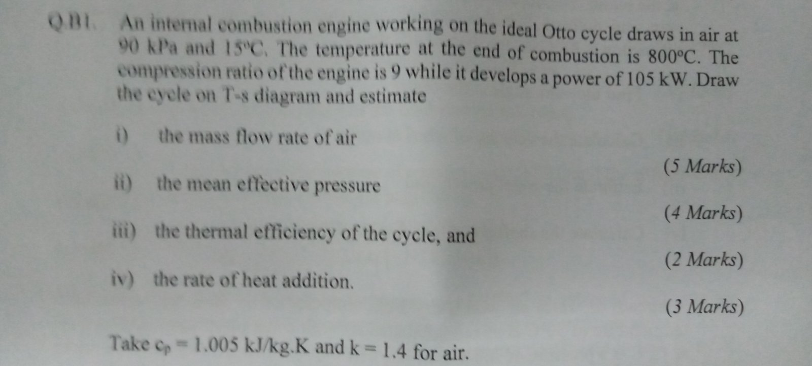 Solved 01. An internal combustion engine working on the | Chegg.com