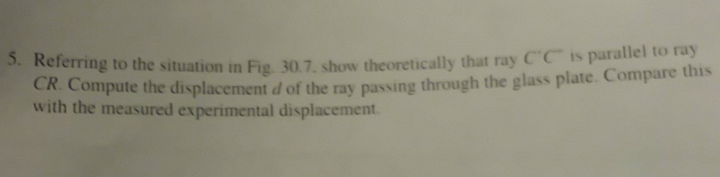 Solved e situation in Fig. 30.7, show theoretically that ray | Chegg.com