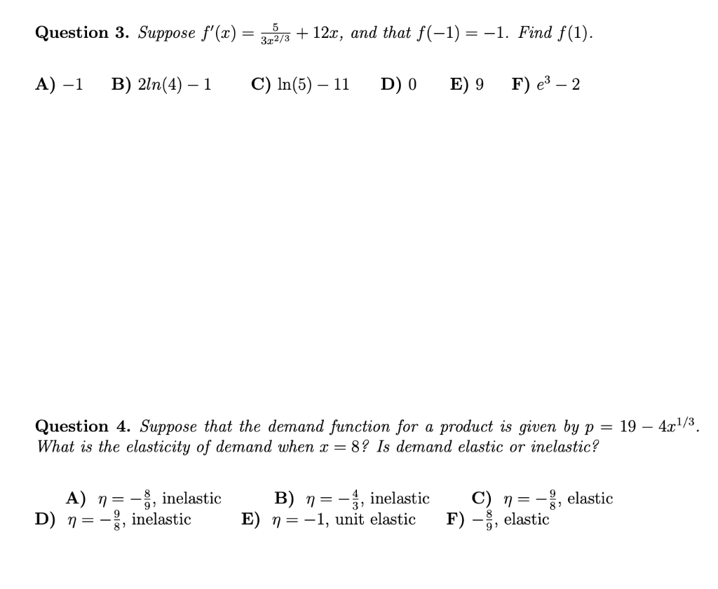 Solved Question 3 Suppose F X 3 22 3 12x And That