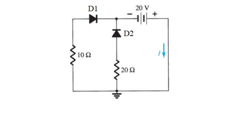 Solved Determine the current I for the configuration | Chegg.com