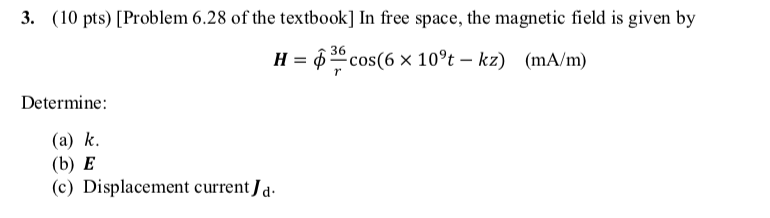 Solved 3. (10 pts) [Problem 6.28 of the textbook] In free | Chegg.com