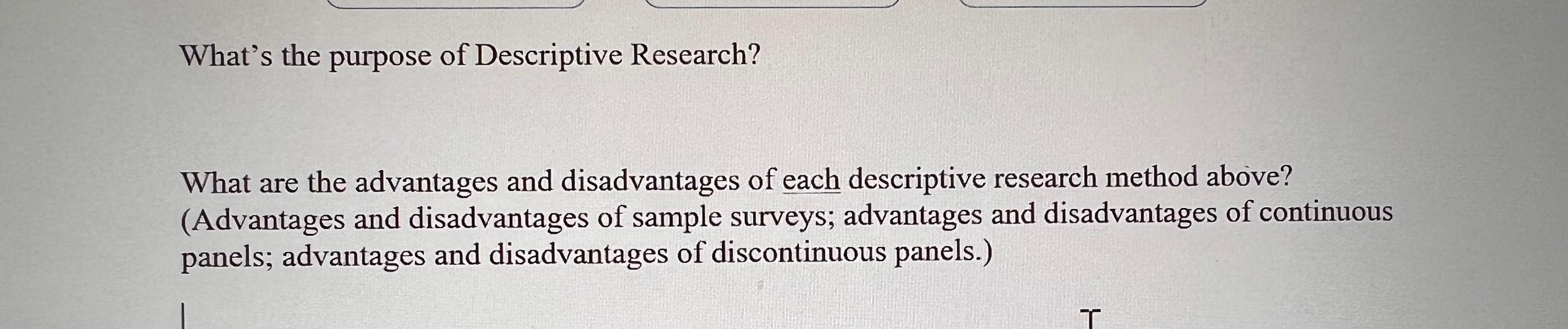 descriptive purpose of research