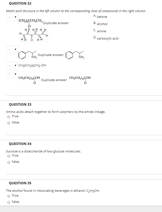 Solved QUESTION 32 Match each structure in the left column | Chegg.com