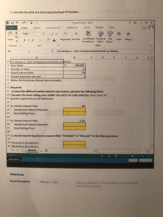Solved All answers placed in the yellow boxes must be | Chegg.com