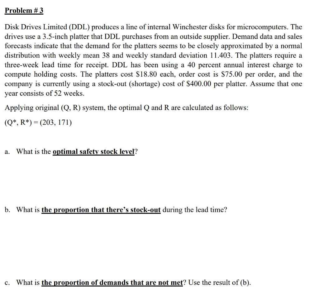 Problem 3 disk drives limited ddl produces a line chegg