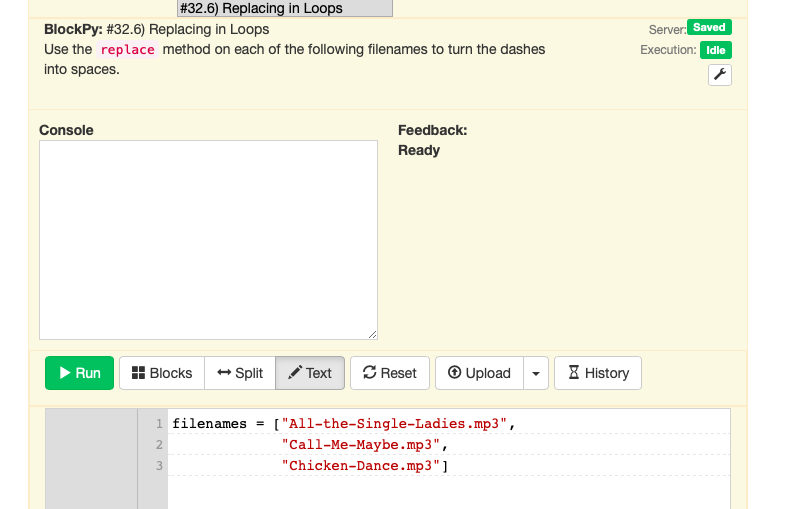 #32.5) For with Function Saved BlockPy: #32.1) Hello | Chegg.com