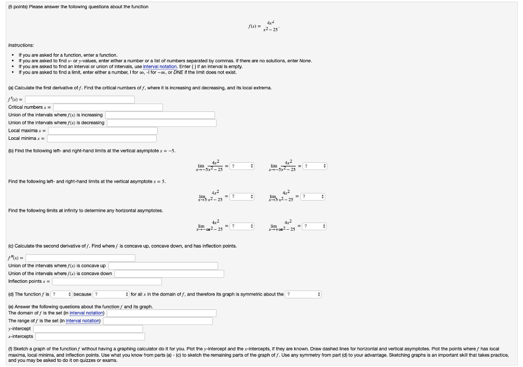 Solved (3 points) NOTE: When using interval notation in | Chegg.com