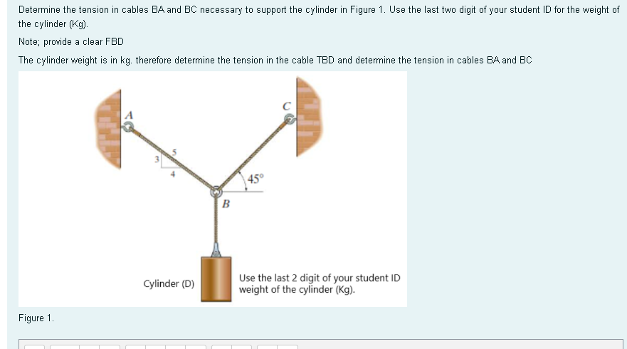 Solved Determine The Tension In Cables BA And BC Necessary | Chegg.com