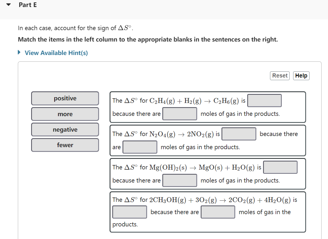 Solved Using S∘ values from the table below, calculate ΔS∘ | Chegg.com