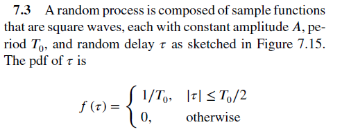 Solved 7.5 Consider the random process of Problem 7.3. (a) | Chegg.com