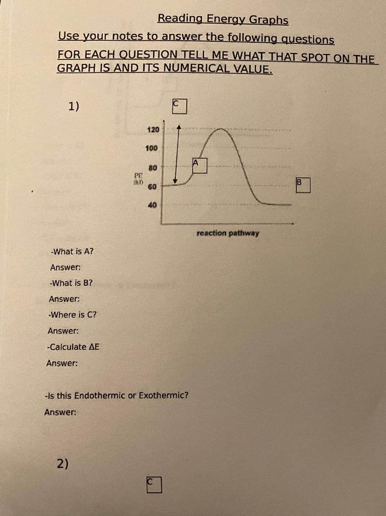 Solved Reading Energy Graphs Use your notes to answer the | Chegg.com